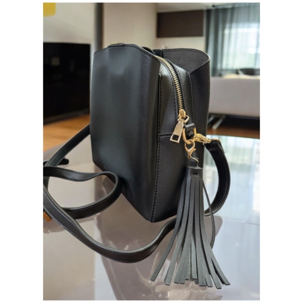 MELIE BIANCO MINI SATCHEL WITH OVERSIZED TASSEL CHARM